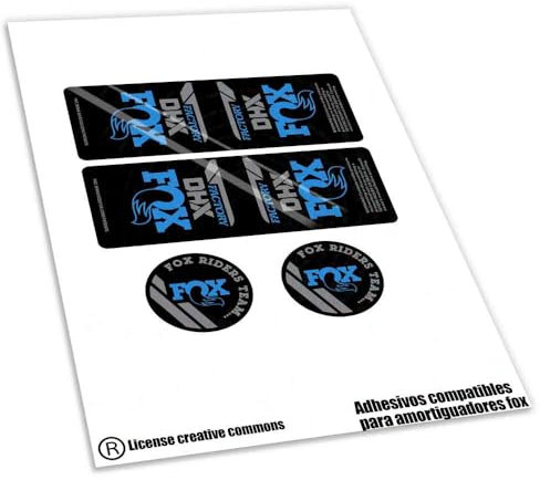 WP600 Aufkleber kompatibel mit Fox DHX Factory 2023-24 BICLOLOR Bike Stickers, MTB Decals, Auffkleber, Federgabel (Blau-517)