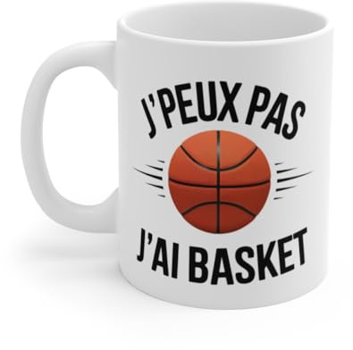 Teecustom Mug « J'peux Pas J'Ai Basket » – Tasse Humoristique pour Fans de Basketball et Sportifs : Taille - 11oz Taille 11oz