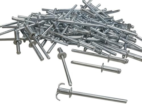 VITFER Rivetti a Fiore in Alluminio 4.8x16 mm – Kit da 150 Pezzi – Per Targhe Auto, Moto, Scooter e Portatarga Universali