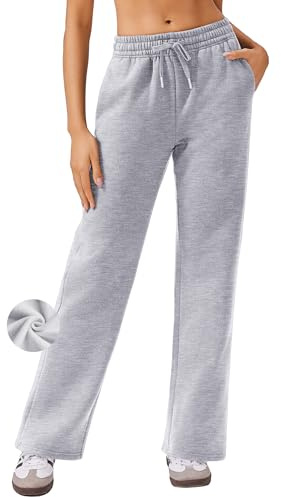 PINSPARK Pantalon De Jogging pour Femme, Pantalon Sport Long Et Chaud, Loisirs Doublé, SurvêTement en Polaire, Course avec Taille éLastique, Yoga, Coupe Droite