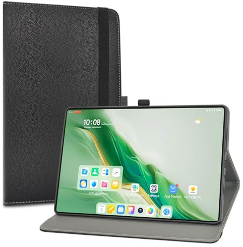 LiuShan Hülle für Honor MagicPad2,Folding PU Leder Tasche Hülle Case mit Ständer für Honor MagicPad2 Tablet 12,3 Zoll（Nicht kompatibel mit andere Tablet）,Schwarz