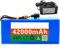 Batterie Lithium-Ion 48V 42Ah 13S3P Pour Moteur de Vélo Électrique 200-1500 W Avec Chargeur et BMS Intégré Idéale Pour Les Vélos Électriques XT60