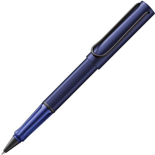 Lamy AL-star dark dusk Tintenroller - leichter Stift mit transparenten, ergonomischen Griff & Strichbreite M - Gehäuse aus Aluminium – mit Tintenrollermine M 63 Strichbreite M in schwarz