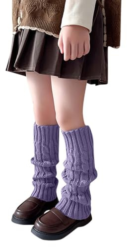 Mädchen Stulpen Beinwärmer für Baby Kinderstulpen Babystulpen Weiche Winter Gestrickt Verdicken Beinstulpen Armstulpen Dehnbare Kniestrümpfe Leg Warmers für 3-14 Jahre Mädchen Tanz Sport Partyzubehör