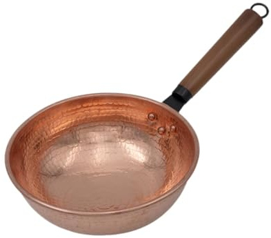 Gcljlmy Cazo para salsas, café de 9 pulgadas, olla de cocina con mango, olla de cobre fácil de limpiar, olla de leche para camping, hogar, cocina (parte inferior redonda B)