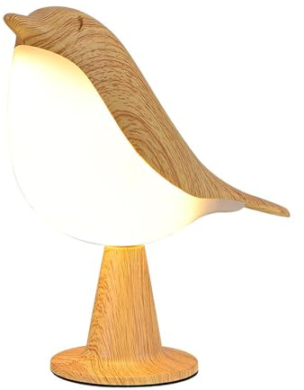 bergxperten Birdzen – LED-Vogellampe Kabellos Touch Dimmbare LED Akku Tischleuchte 2600mAh mit 3000K - 6000K für Innen - Nachtlicht Kinder, Warmweiß/Weiß/Kaltweiß, Dekoration