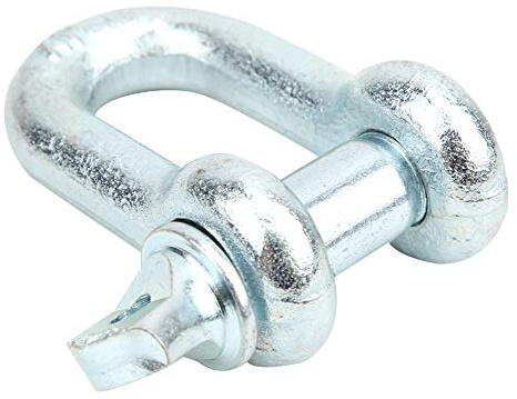 Jeffergarden 2Pcs 2T Alloy Steel Lifting Shackles, Heavy Duty Bow Type U D Ring Marine Towing Accessory for Emergency, Save, and Tie Downs, Shackle Bow D Ring Marine Lifting Towing (2t)