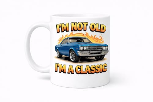Vacso Trading I’m Not Old I’m Classic Mug | Classic Car Mug | Funny Car Lover Gift | Vintage Car Mug | Petrolhead Gift | Classic Car for Him | Dad Mug