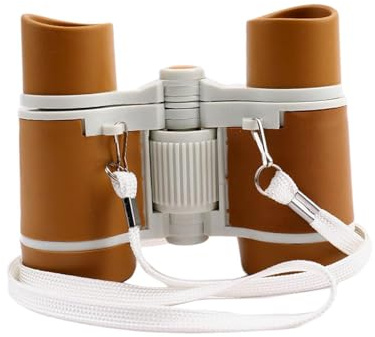 dwxnauixl Binoculars for Kids Baby Camping Lightweight Educational Tool Exploring Outdoor Nature Experiences Outside Toys Telescope for Bird Watching Travel, Dark Brown, 8.8x11x4cm