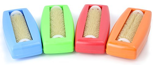 4 x Ramasse Miettes Crumpy, miettes Roller Table Roller Balai brosse à tapis Couvertures Brosse Aspirateur Caravan voiture Table kehrer Aspirateur à main Rapido Aspira TUTTO Bleu + Vert + Rouge