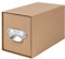 Rössler Papier 1327452620 - S.O.H.O. Aufbewahrungs CD-Schubladenbox, mit beschriftbarem Einsteckschild und Griff, Kraft, 1 Stück