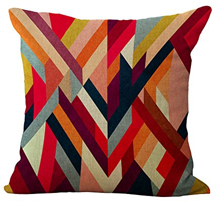 Kissenhülle Nordic Style Farbe Geometrische Line Blocks Abstrakt Serie Creative Art Home Dekoration Kissen Fall (45,7 x 45,7 cm/45 x 45 cm) my-g1008–01#2
