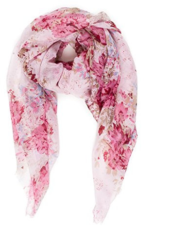 Foulard léger pour femme à motif floral pour automne-hiver - Rose - taille unique