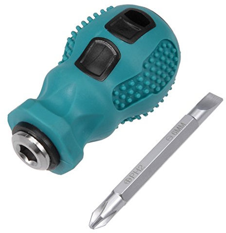 Sourcingmap 2 in 1 Screwdriver #2(PH2) Phillips 6mm Slotted Driver Magnetic