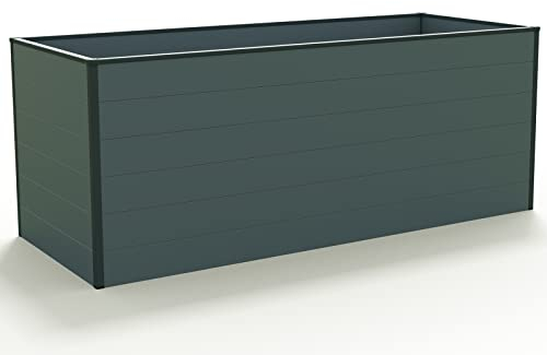 GFP Hochbeet Kräuter-Gemüse-Beet Aluminium Christina - 195x77x77cm - anthrazit