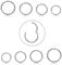 Adramata 8 Stücke 6-12mm Edelstahl 16g 18g Knorpel Creolen für Männer Frauen Nasenring Helix Septum Couch Daith Lip Tragus Piercing Schmuck Set