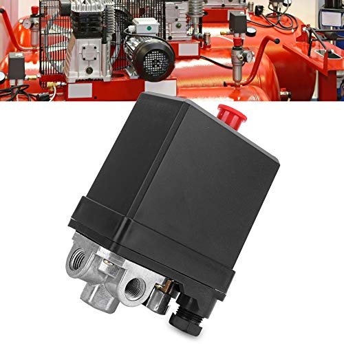 Pressostato per compressore d'aria, valvola di controllo pneumatica G1 / 4 , parti di ricambio verticali a 3 fori 380V 3 fasi, con manopola interruttore ON/OFF Controllo automatico