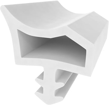 Türdichtung für Holztüren – Weiß - 15 Meter - 12 mm Falzbreite - 4 mm Nutbreite - Gummidichtung - Holzzargendichtung - Zugluft- & Schallschutz