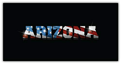 10cm! Klebe-Folie Wetterfest Made-IN-Germany Arizona USA State Flag Flagge Fahne Wappen G1319 UV&Waschanlagenfest Auto-Aufkleber Sticker Decal
