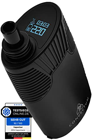 HIZEN Vaporizers - Convectum, Kräuter-Verdampfer USB C, 2 Mundstücke, austauschbarer 18650 LG Akku, Endlos Timer