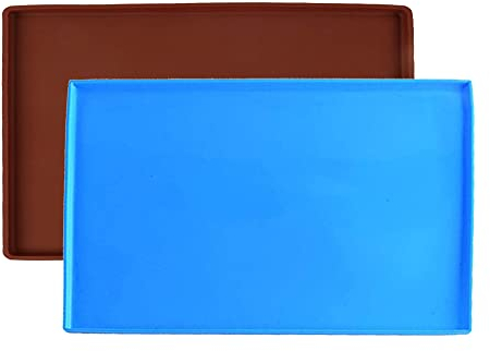 2 Piezas Bandeja Hornear Silicona, Estera de Rollo de Pastel, Bandeja Hornear Silicona Antideslizante, Bandeja Hornear Silicona Reutilizable, Se Utiliza para Hacer Rollos Pastel, Galletas (2 Colores)