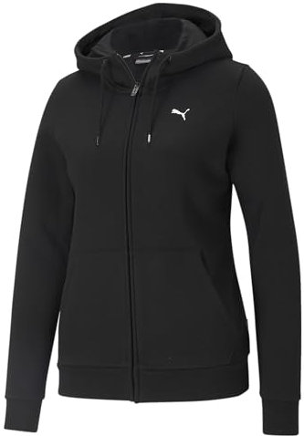 PUMA Ess Sweat à Capuche zippé avec Petit Logo Sweatshirt Femme, Chat Noir, XL