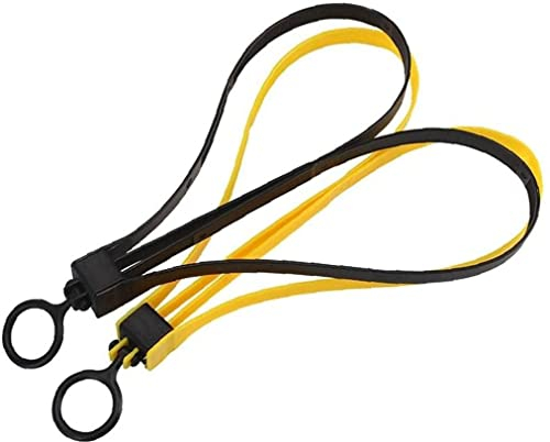 PULABO Zip Tie Handschellen Double Flex Cuff Kabelbinder Strap Gelb Schwarz (1 Satz/2 Stück) Dauerhaft Nützlich und praktisch Nettes Design Praktisches Design und langlebig
