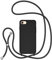 UEEBAI Crossbody Lanyard Phone case for iPhone SE 2022 5G/iPhone 7/iPhone 8/iPhone SE 2020, Silicone Phone Cover Adjustable Necklace Strap Cord Shockproof Protective Case for iPhone SE3/SE2 - Black