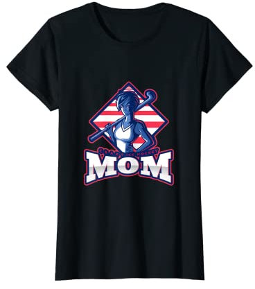 Damen Crazy Ice Hockey Mom Lustiges Eishockey T-Shirt