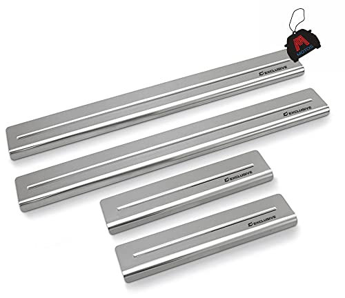 Brillance Baguettes de seuil en acier inoxydable pour Citroen Xsara Picasso 1999-2010 5 -porte. Confort de conduite accru grâce aux plaques de seuil résistantes aux acides - Protection contre les ray
