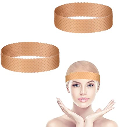 2 Stück transparenter Silikon Perückengriff Soft Strong Hold nahtloses Gummiband Rutschfestes Perückenband Schweißfestes Stirnband für Perücke (Hellbraun)