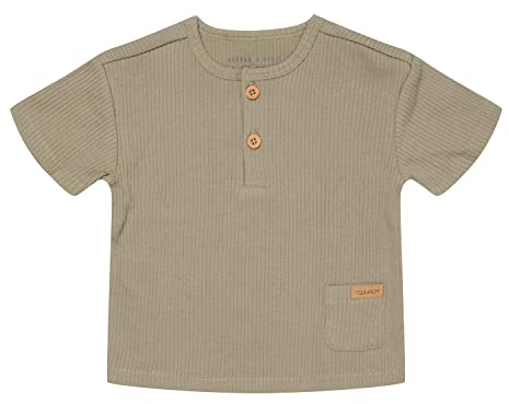 Little Dutch CL12913114 T-Shirt Rippe mit Tasche - Olive (Gr. 50/56)
