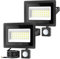 kolpop Projecteur LED Exterieur Detecteur de Mouvement, 36 LED 30W Spot LED Extérieur 6500K 3000LM Projecteur Exterieur LED IP65 Etanche, Eclairage Exterieur avec Detecteur pour Jardin Garage-2PACK