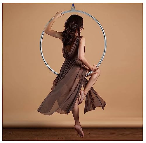 SRNSAEB Aerial Hoop Luftreifen-Set mit Befestigungsplatte, Sichere, Feste Stahl-Einpunkt-Luftring-Zirkus-Requisiten for Dancing Studio Aerial Fitness Circus Ring (Color : 32mm, Size : 85cm(33.5in))