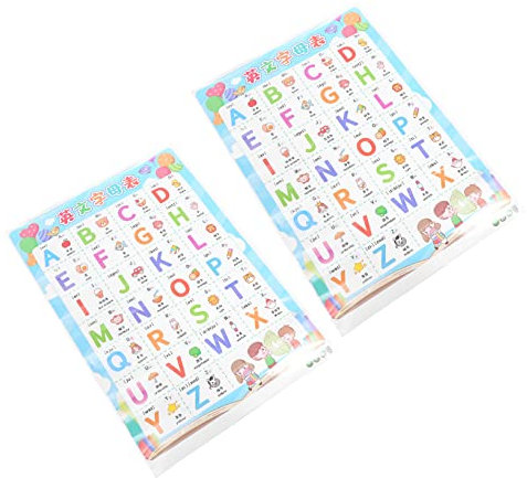 Ciieeo 2 Blätter Englisches Alphabet Nagelaufkleber Aufkleber Kinder Alphabet-aufkleber Kinderaufkleber Alphabet-diagramm Alphabet-poster Wandtattoo Kleinkind Kleiderbügel Pvc Buchstabe