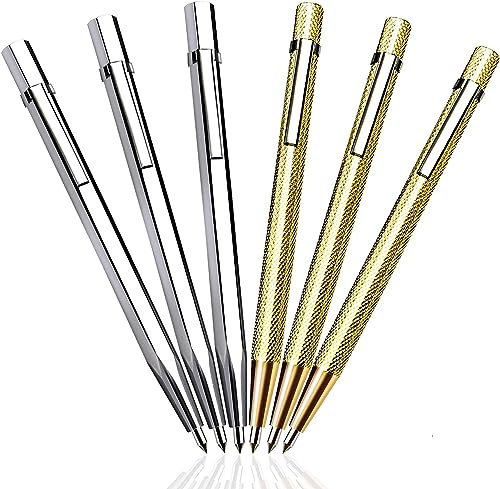 Tungsten Carbide Tip Scribe, Carve Engraver Metal Etching Pen 6 Pack | Metal Scribe Pen, Carve Engraver Scribe Tools, For Stainless Steel, Ceramics, Glass, Metal Sheet Carve Welding