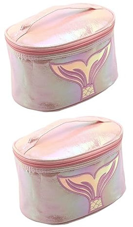 VALICLUD 2pezzi Portaoggetti Tote Per Makeup Portatile Design Per e Attività Outdoor Rosa