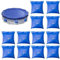 mumisuto 12Pcs Pool Water Bags, Pool Cover Weight Bags 9.8 x 11.8inch PVC Heavy Duty Swimming Pool Hanging Bag Closing Water Bags, Winter Pool Cover Water Bag for Above Ground Winter Pool Cover