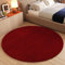 TAPISO Essence Teppich Rund Rot Dunkelrot Hochflor Langflor Shaggy Einfarbig Weich Flauschig Schlafzimmer Wohnzimmer Kinderzimmer ÖKO-TEX 240 x 240 cm