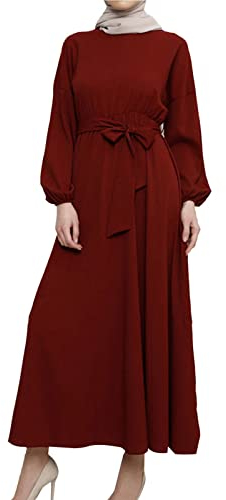 Abaya Muslim Damen,Sommerkleid Muslimische Kleid Gebetskleid Freizeitkleid Langärmligrobe Islamische Kleider Ramadan Maxikleider Hijab Kleider Jilbab Arabisch Robe Burka Gebetskleidung Für Frauen @2