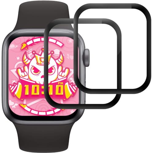 IQShield Verre Trempé pour Apple Watch 40mm Series 6/5/4/SE, Haut Définition Protection écran, Vitre Protection de Anti Rayures, 3D Couverture Complète, Sensible au Toucher, Sans Bulles- 2 Pièces