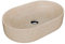 LEMONBATH - Lavabo Sobre Encimera Ovalado de Piedra Mármol - Medidas 58 x 38 x 15 cm - Lavabo Suspendido Ovalado de Diseño para Mueble Baño - Lavamanos para Baño y Aseo