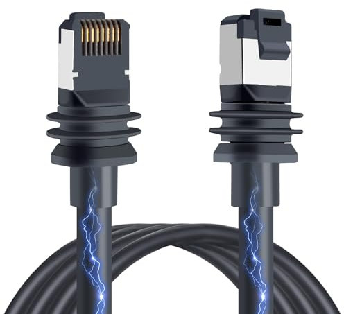 QIQIAZI Starlink Gen 3 Kabel 16.4FT, Ersatzkabel für Standard V3 Starlink Ethernet Kabel, Verlängerung Wasserdichtes Outdoor Starlink Kabel Gen 3 Grau (16.4FT/5M)