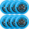 AOWESM Inline-Skate-Rollen, 80 mm, 76 mm, 72 mm, 85a, für drinnen und draußen, Schwarz, Blau, Rot, Rollhockey-Klingen, Ersatzräder mit Kugellagern, ABEC-9 und schwimmenden Abstandshaltern (8er-Pack)