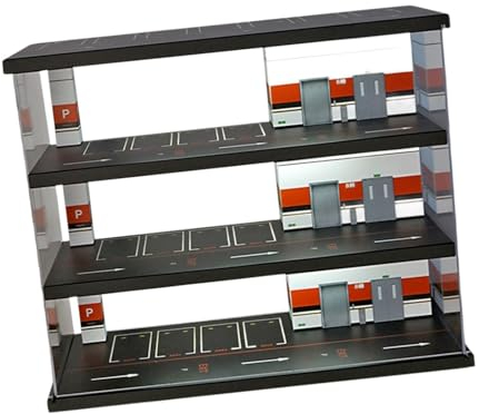 Baoblaze 1:64 Parkplatz Vitrine Sammlerstücke Diorama Acryl Abdeckung Layout Staubdichte Sammlervitrine für Modellautos