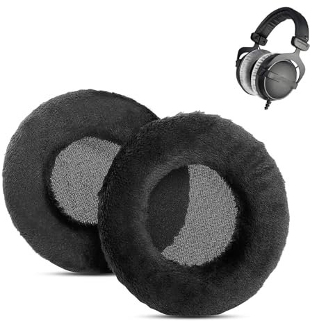 ACCOUTA Cuscinetti per Orecchie Compatibili con Beyerdynamic DT770 DT990 DT770 PRO DT990 PRO Cuffie Sostituzione dei pad con Tessuto Morbido e Caldo e Schiuma ad Alta Densità