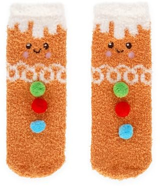 LEGAMI - Rutschfeste Weihnachtssocken It's a Match, für Kinder und Erwachsene, Gingerbread-Thema, 26-34