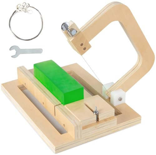 Wooden Soap Cutters for Soap Making, Adjustable Thickness Soap Wire Cutter, Professional Soap Cutting Tool for Handmade Loaf Slicer