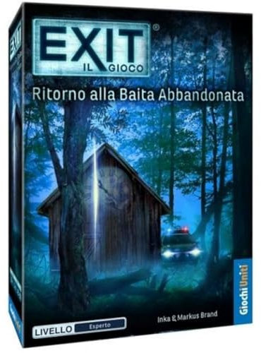 Giochi Uniti - Exit - Rückkehr zur verlassenen Hütte, Escape Room, 1-4 Spieler, 12+ Jahre, GU774, italienische Ausgabe