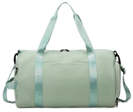 X SIM FITNESSX Sporttasche mit Schuhfach Damen/Herren Trainingstasche Sportbeutel Schwimmtasche Reisetasche für Sport Gym & Fitness Weekender Reisen (lichte Grün)